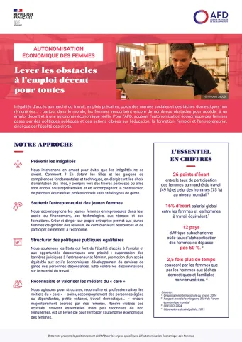 Note de positionnement Autonomisation des femmes