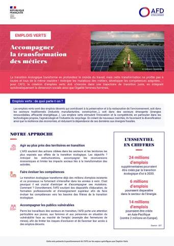 Note de positionnement Emplois verts