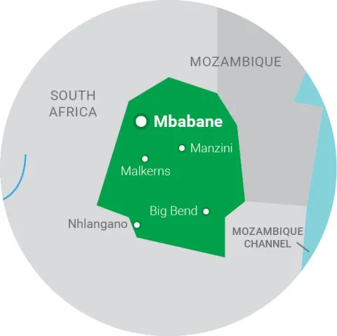 map Eswatini