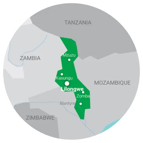 map Malawi
